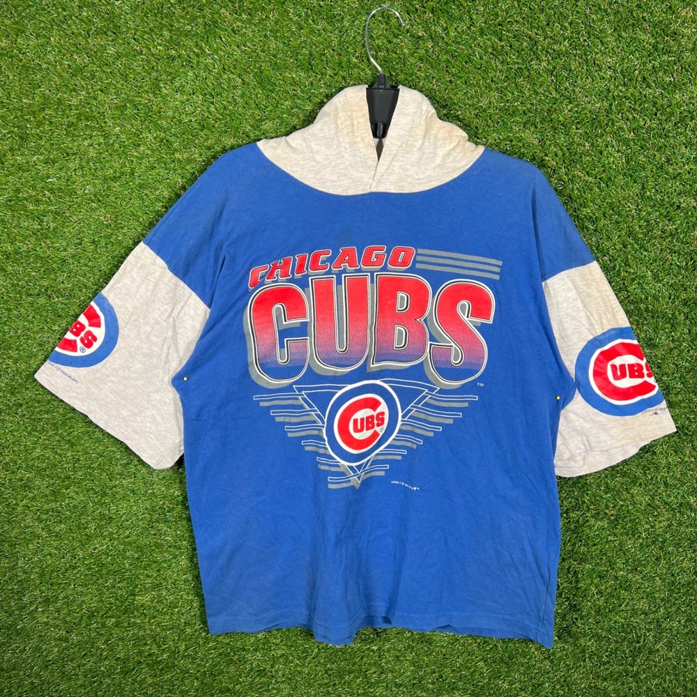 Vintage 1991 Logo 7 Chicago Cubs Baseball Graphic T-Shirt Hoodie